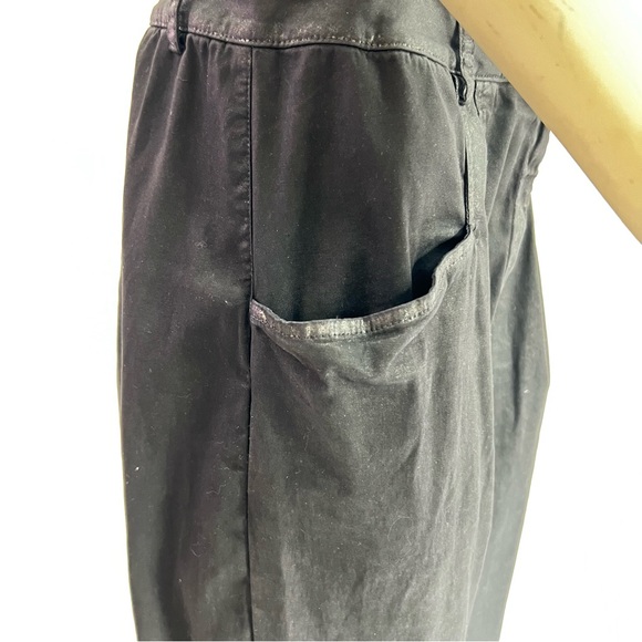 Never worn, European brand La Haine cropped pants. Resin coated cotton. Medium. - Picture 6 of 12